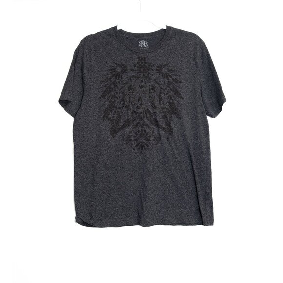 Rock & Republic Mens Graphic T-Shirt Charcoal Heather Short Sleeve - Picture 1 of 10